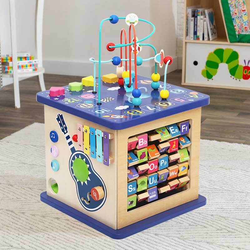 Fidtoy - Jouet d'éveil 13 en 1 pour tout-petits – Jouet éducatif Montessori pour la maison, les voyages et les moments calmes à la maternelle