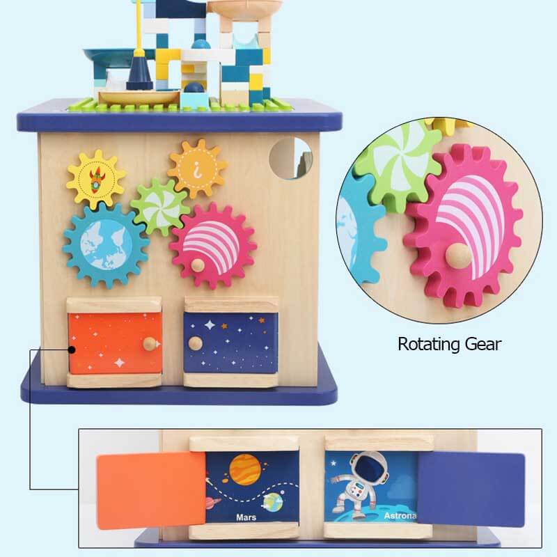 Fidtoy - Jouet d'éveil 13 en 1 pour tout-petits – Jouet éducatif Montessori pour la maison, les voyages et les moments calmes à la maternelle
