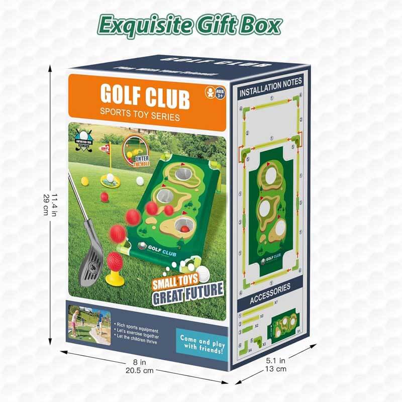 Ensemble de golf Fidtoy pour enfants – Clubs de golf réglables pour tout-petits avec tapis de putting et jeu de maïs
