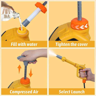 Fidtoy – Jouet de Laveuse à Pression pour Enfants – Jeu d'Eau Extérieur pour Laver la Voiture et Développer la Dextérité