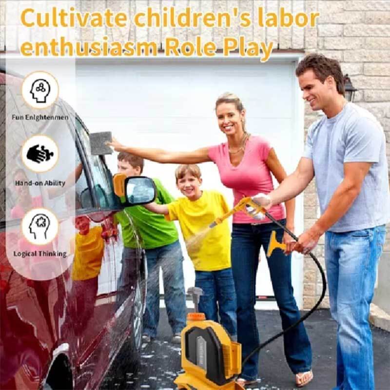 Fidtoy – Jouet de Laveuse à Pression pour Enfants – Jeu d'Eau Extérieur pour Laver la Voiture et Développer la Dextérité