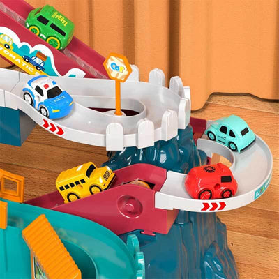 Fidtoy Circuit de Course de Dinosaures pour Enfants de 4 à 8 Ans - Ensemble de Course Créatif