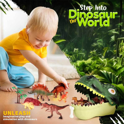 Fidtoy Ensemble de 45 Jouets Dinosaures Figurines du Monde des Dinos