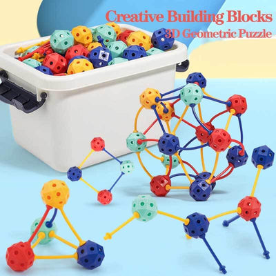 Fidtoy 3D Geometric Building Blocks for Kids | STEM Creativity & Math Learning Toy