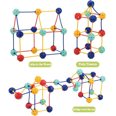 Fidtoy 3D Geometric Building Blocks for Kids | STEM Creativity & Math Learning Toy