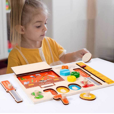 Fidtoy Truck Puzzle Toy for Kids | Wooden Educational Puzzle