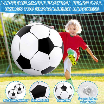 Fidtoy Giant Inflatable Soccer Ball for Kids | Backyard, Beach & Pool Play | Durable PVC