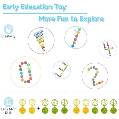Fidtoy Rainbow Tree Stacking Toy Balance Learning Game for Kids