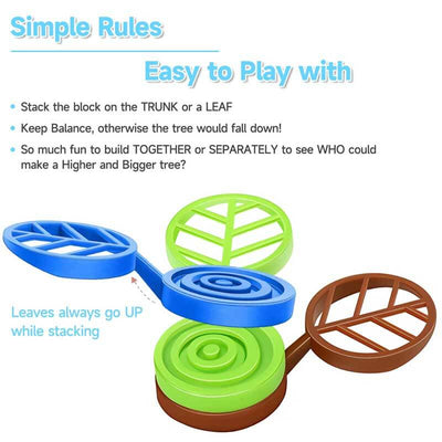 Fidtoy Rainbow Tree Stacking Toy Balance Learning Game for Kids