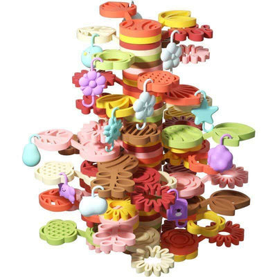 Fidtoy Rainbow Tree Stacking Toy Balance Learning Game for Kids