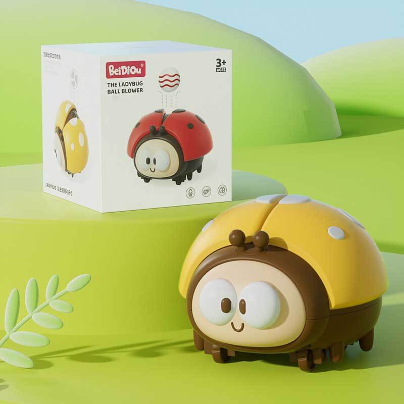 Fidtoy Blowing Ladybug Ball Toy – Floating Hover Sensory Toy for Kids 3+