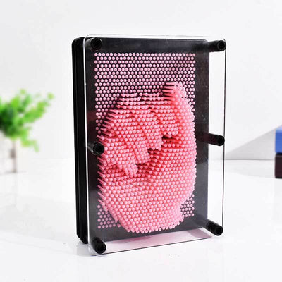 Fidtoy 3D Pin Art Toy Rainbow Sensory Impression Board for Kids | Creativity & Fine Motor Skills