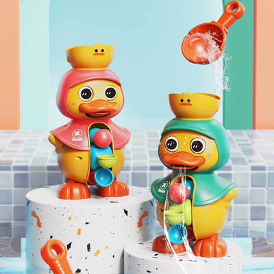 Fidtoy Duck Bath Toy for Toddlers – Interactive Water Play with Spinning Waterwheel