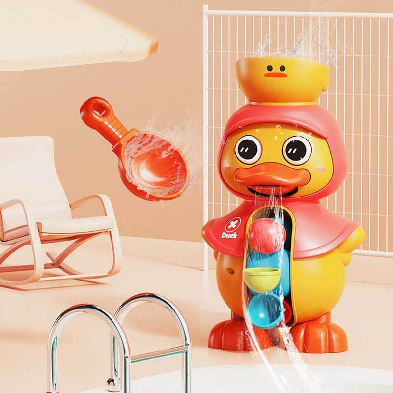 Fidtoy Duck Bath Toy for Toddlers – Interactive Water Play with Spinning Waterwheel