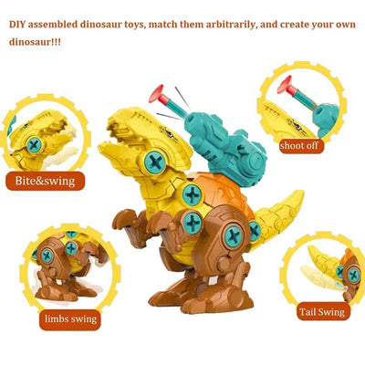 Fidtoy Kit de Dinosaurios Desmontables para Niños de 3 a 8 Años | Juguetes Educativos de Dinosaurios Armables STEM