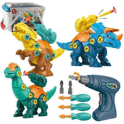 Fidtoy Kit de Dinosaurios Desmontables para Niños de 3 a 8 Años | Juguetes Educativos de Dinosaurios Armables STEM