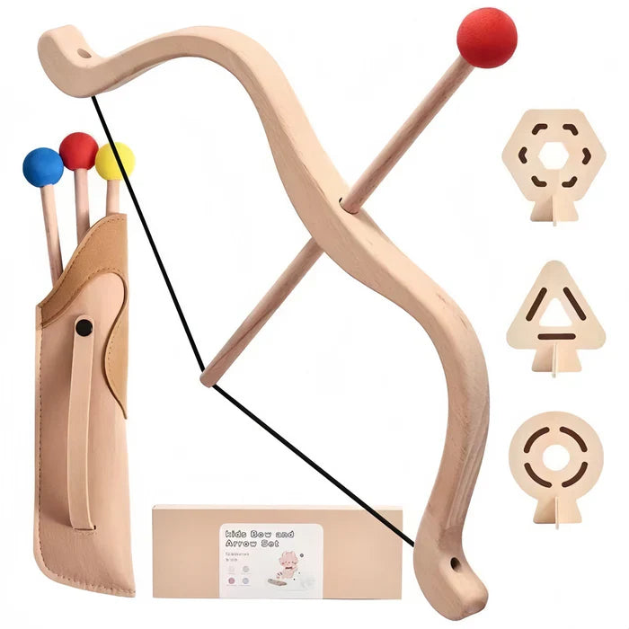 Standard Wooden Bow and Arrow Set Safe tips Kids Toy