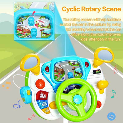 Fidtoy Toddler Steering Wheel Toy – Interactive Driving & Music for 12+ Months