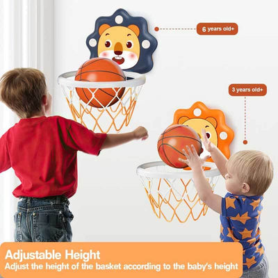 Mini panier de basket Fidtoy pour tout-petits | Hauteur réglable et motricité des enfants