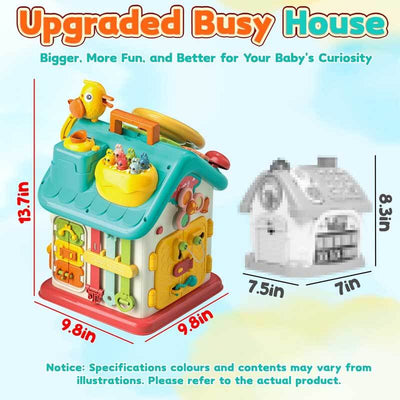 Fidtoy Montessori Busy Cube for Toddlers – Interactive Learning Toy for Early Skills Development, Fine Motor, and Cognitive Growth