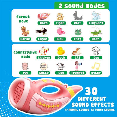 Juguete de Bocina de Sonidos de Animales Fidtoy para Niños Pequeños Aprendizaje Interactivo y Entrenamiento Pulmonar