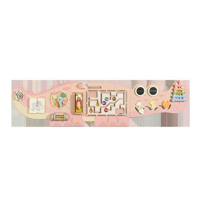 Fidtoy Tablero de Actividades de Madera para Pared – Juguete Montessori de Aprendizaje Multisensorial para Niños Pequeños