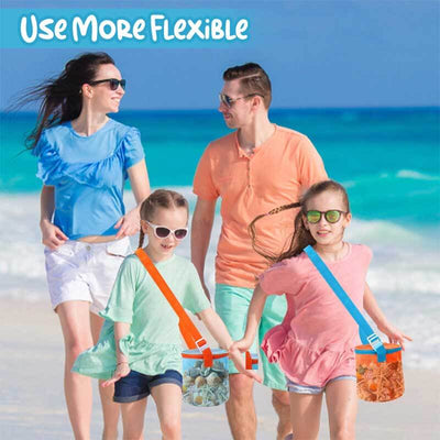 Fidtoy Mesh Beach Shell Storage Bucket Kids Toy Organizer Set