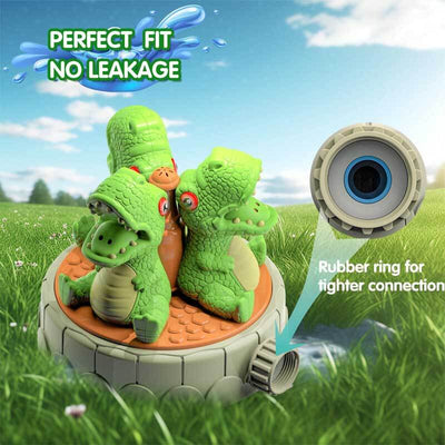Fidtoy Dinosaur Water Sprinkler Toy for Kids Outdoor Summer Fun