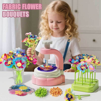 Fidtoy DIY Bouquet de Fleurs en Tissu Machine à Tricoter – Jouet Éducatif Créatif pour Enfants