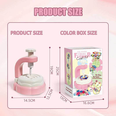Fidtoy DIY Bouquet de Fleurs en Tissu Machine à Tricoter – Jouet Éducatif Créatif pour Enfants