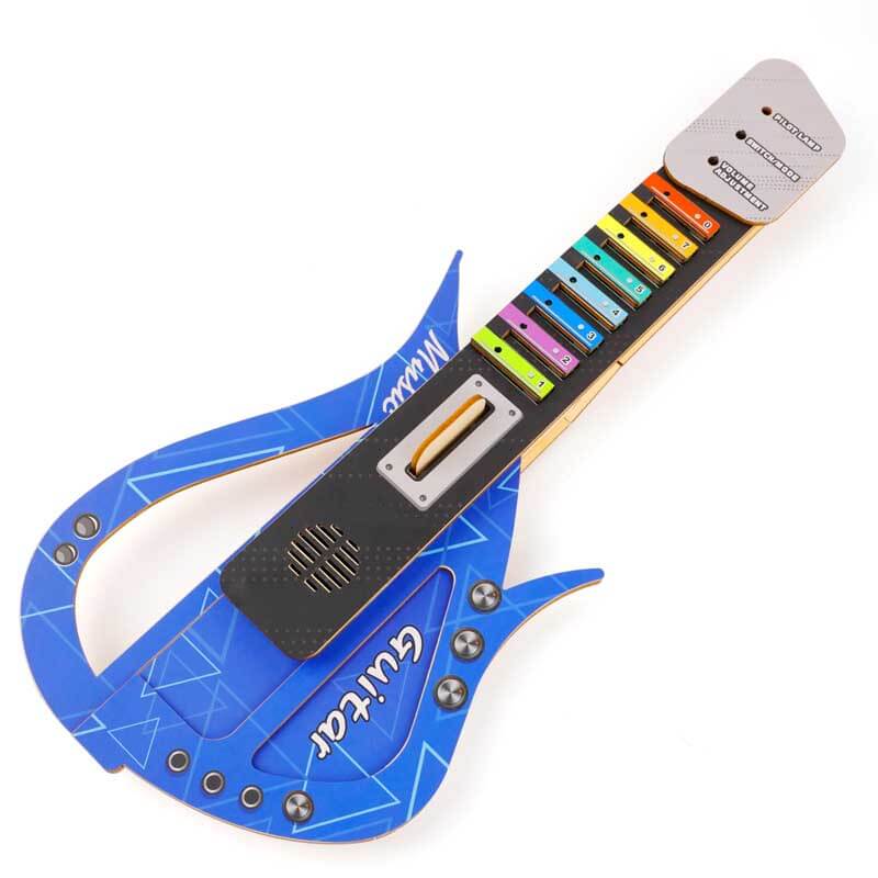 Fidtoy Guitare en bois DIY pour enfants de 5 ans et plus – Kit pour construire votre propre instrument de musique pour piano, guitare et basse