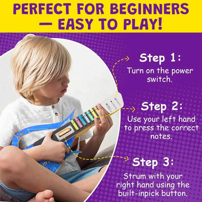 Fidtoy Guitare en bois DIY pour enfants de 5 ans et plus – Kit pour construire votre propre instrument de musique pour piano, guitare et basse