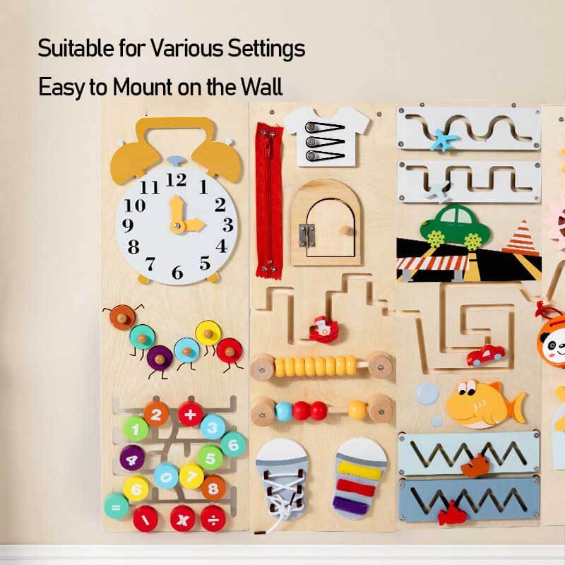 Wall-Mounted Montessori Busy Board
