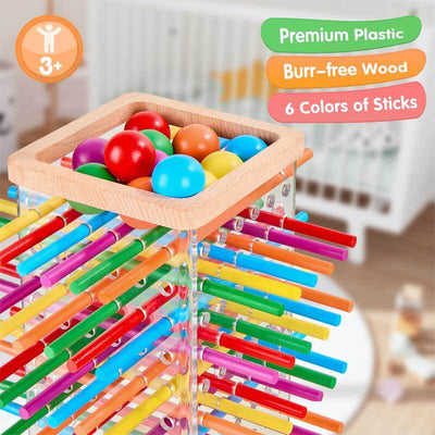 Fidtoy Jeu de société en bois Montessori pour enfants 3 ans et + Jouet éducatif de comptage et de stratégie