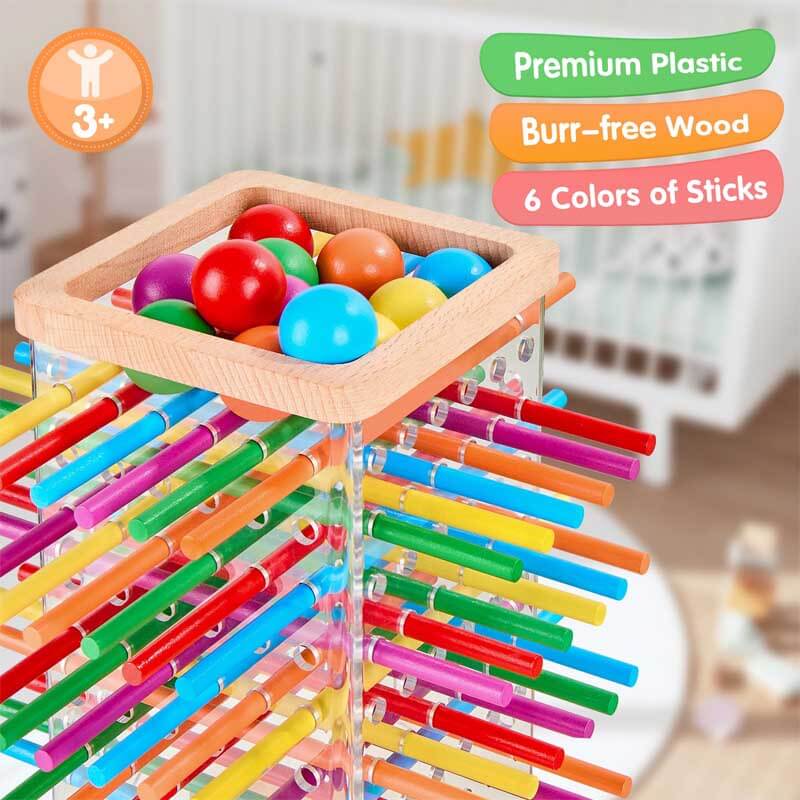 Fidtoy Jeu de société en bois Montessori pour enfants 3 ans et + Jouet éducatif de comptage et de stratégie