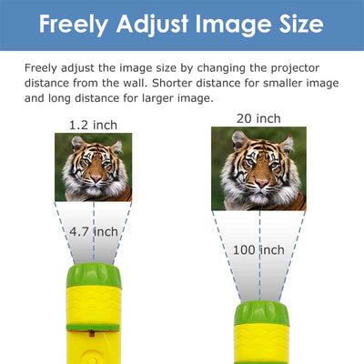Fidtoy Kids Torch Projector Toy Animal Space Learning Light