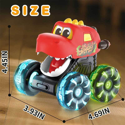 Fidtoy Dinosaur Monster Truck Toy Set for Toddlers with LED Lights