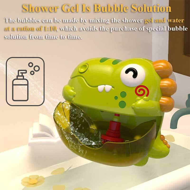 Fidtoy Dinosaur Bath Bubble Toy for Toddlers with Music and Colorful Lights