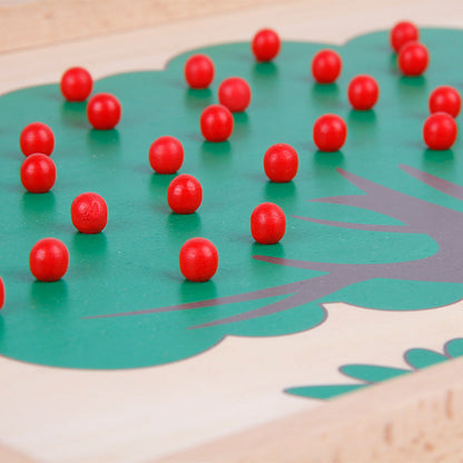 Montessori Apple Tree Peg Tray Counting