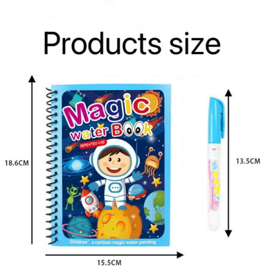 Libro de colorear mágico de agua Fidtoy Aqua Doodle, reutilizable para niños pequeños