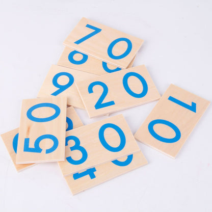 Wooden Montessori Large Number Card 1-9000 Counter