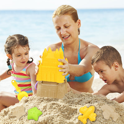 Fidtoy Beach Toy Set for Kids 3-10 with Buckets and Molds