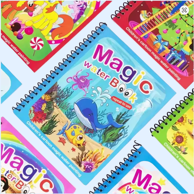 Libro de colorear mágico de agua Fidtoy Aqua Doodle, reutilizable para niños pequeños