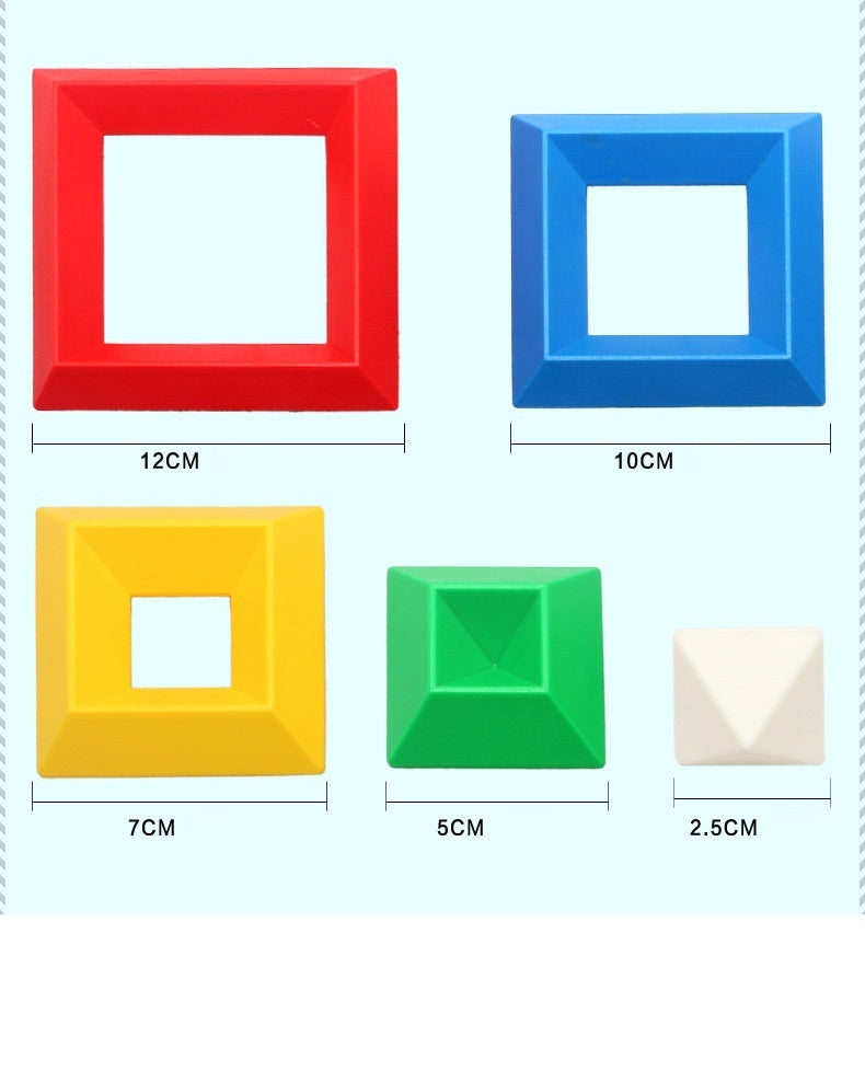 30 Pieces 3D Cubic Pyramid Building Blocks