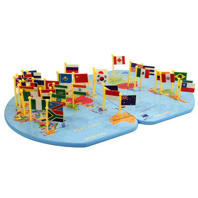 Map of the World National Flag - The best Montessori toys