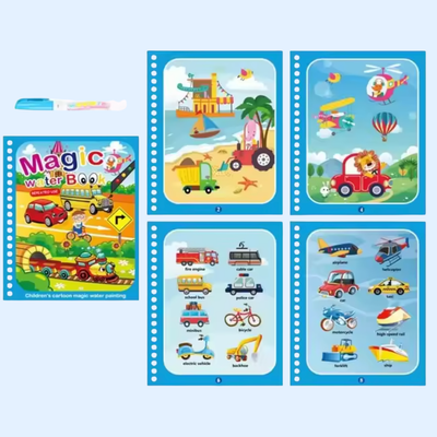 Libro de colorear mágico de agua Fidtoy Aqua Doodle, reutilizable para niños pequeños