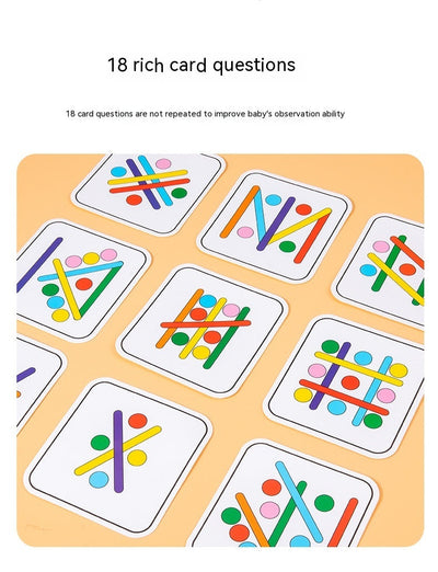 Bâton Arc-en-ciel Jouet Casse-tête de Réflexion Préscolaire Mathématiques pour Enfants