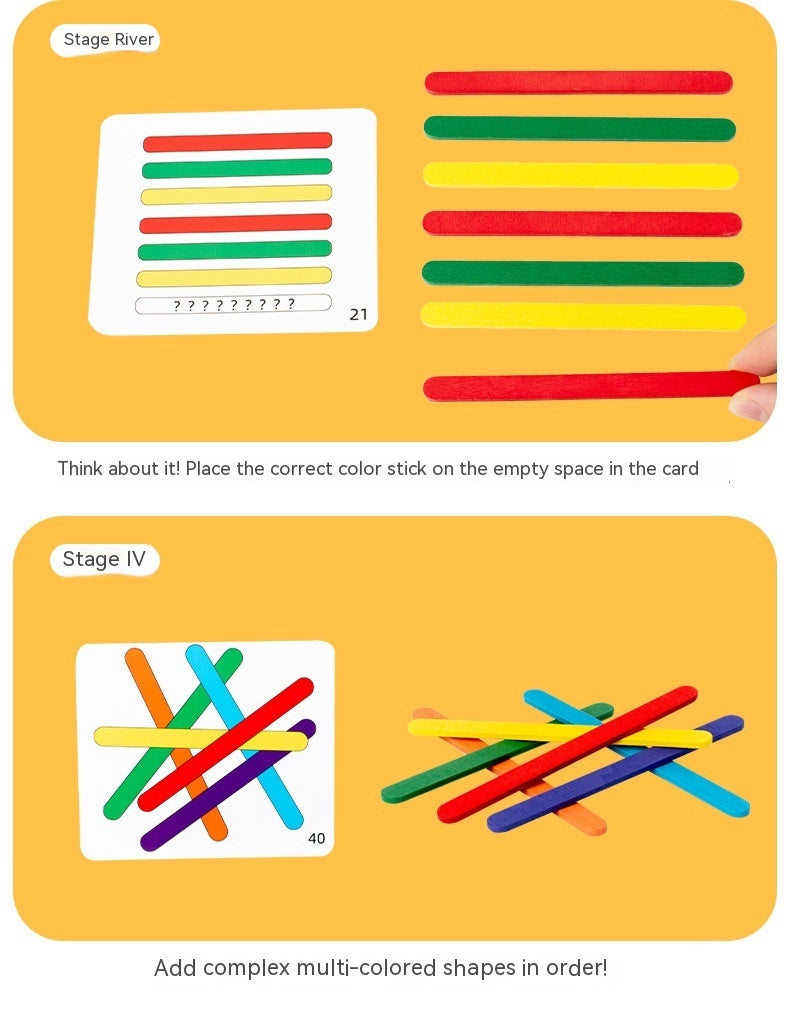 Rainbow Stick Early Education Thinking Puzzle Toy Children's Mathematics