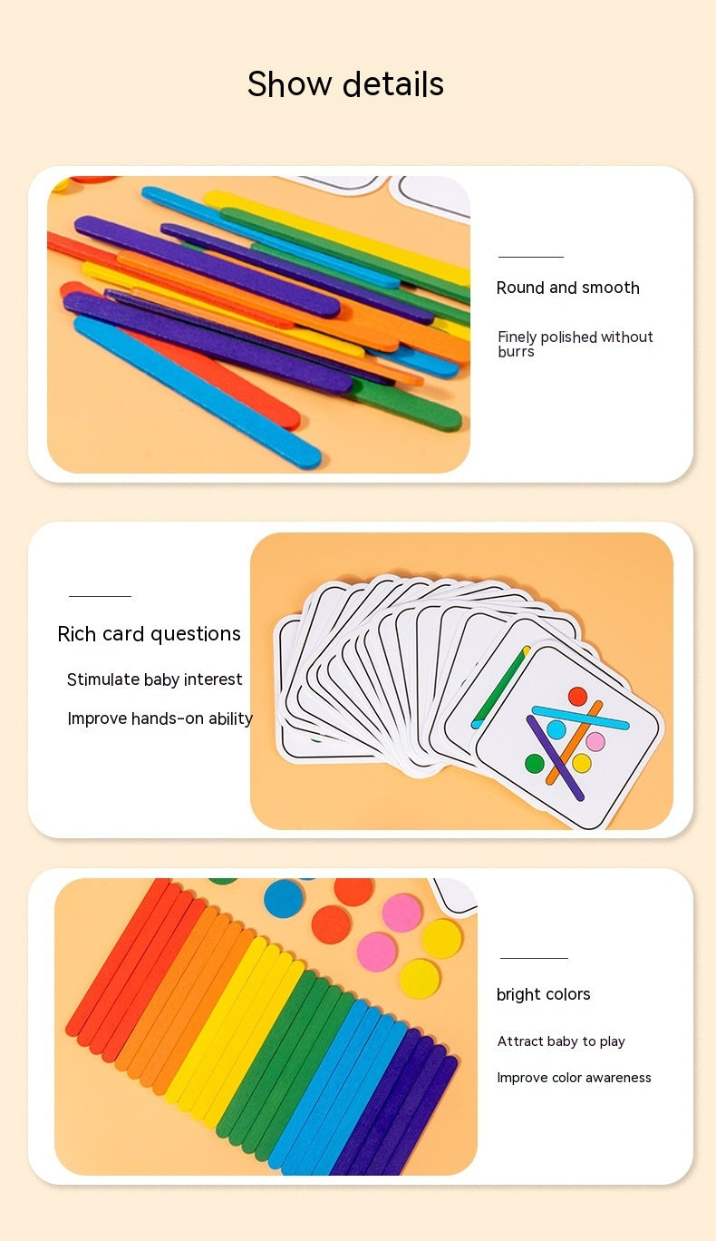 Rainbow Stick Early Education Thinking Puzzle Toy Children's Mathematics
