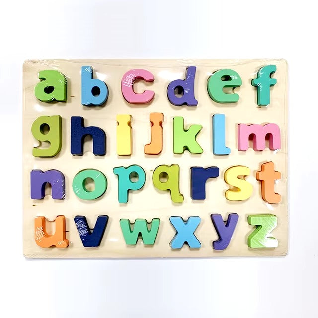 3d Wooden Board - Lowercase Alphabet